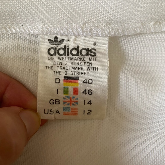 ADIDAS Tennis MINI Wrap SKIRT real VINTAGE 80's 90's Women’s size 12 - Picture 6 of 16
